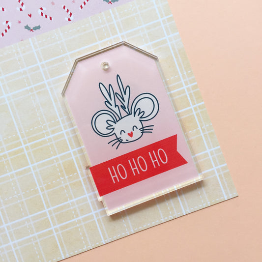 METACRILATO TAG HOHOHO (nuevo) - VILLA TURRÓN - SCRAPBOOKING