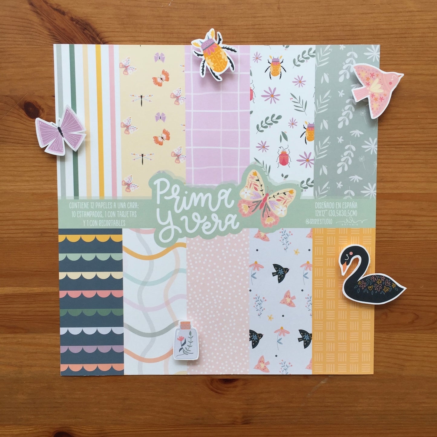 KIT 12 PAPELES PRIMA Y VERA - 12X12" 1 CARA - SCRAPBOOKING