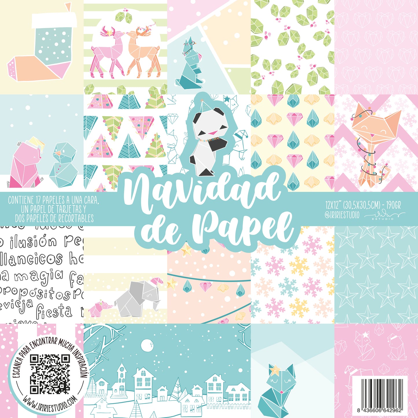 KIT 20 PAPELES NAVIDAD DE PAPEL 12X12" - SCRAPBOOKING