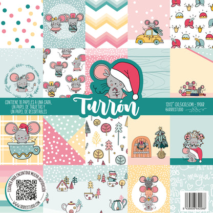 KIT 20 PAPELES TURRÓN 12X12" - SCRAPBOOKING