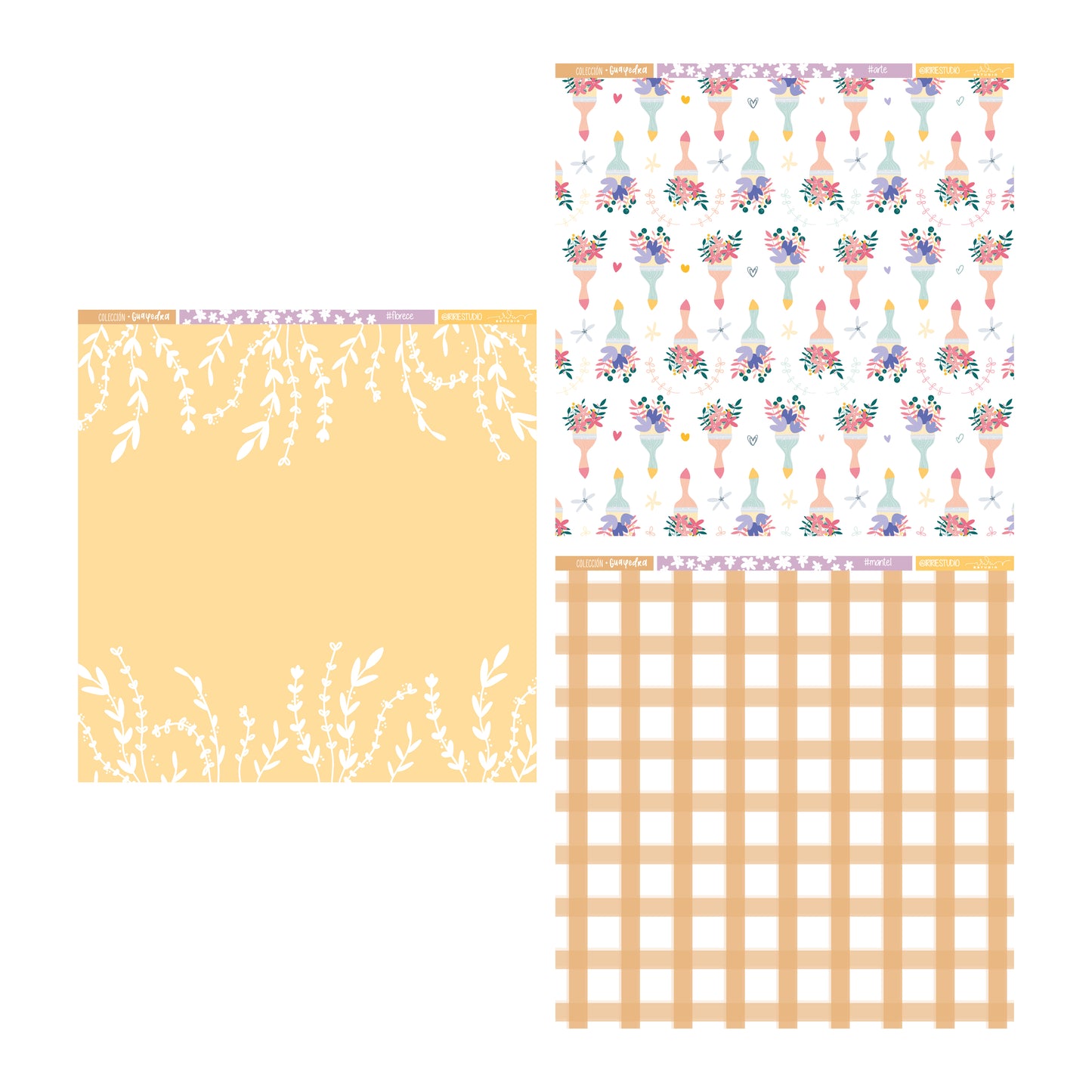 KIT 26 PAPELES GUAYEDRA 12X12" - SCRAPBOOKING